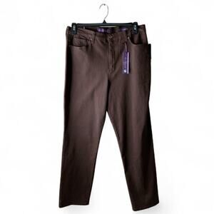 Gloria Vanderbilt Amanda Jeans Womens 14 High Rise Ultra Stretch Dark Roast Wash